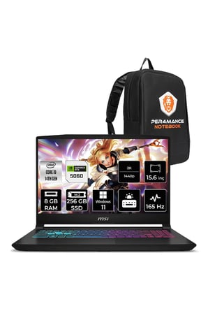 Katana 15 HX i9-14900HX 8GB 512GB SSD RTX5060/8GB 15.6" 2K QHD 165Hz W11P Gaming Laptop B14WFK