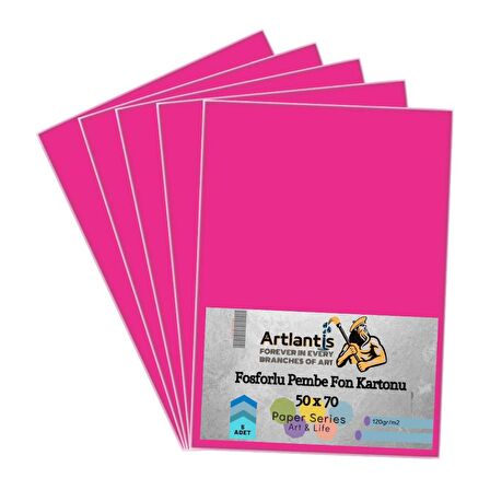 Fon Kartonu Fosforlu Pembe 50x70 5 Adet Artlantis Fosforlu Fon Kartonu Pembe 50*70 5 Adet