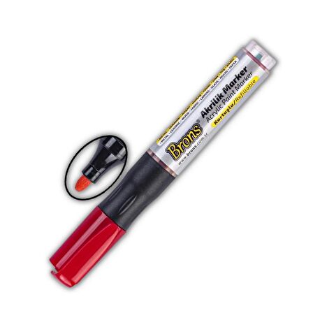 Akrilik Marker Yuvarlak Uç 1 Adet Brons Akrilik Markör Metal Seramik Ahşap Kumaş tuval cam taş