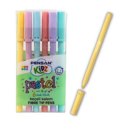 Keçeli Kalem 6 Lı Pastel Renkler Pensan Pastel Keçeli Kalem 1 Paket