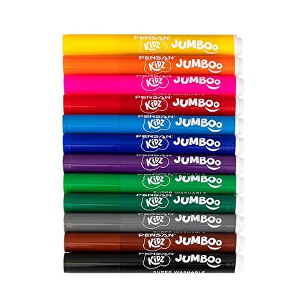 Keçeli Kalem Seti 6 Neon - 6 Pastel ve 12 Renk Jumbo Keçeli Kalem Pensan Keçeli Kalem 1 Paket
