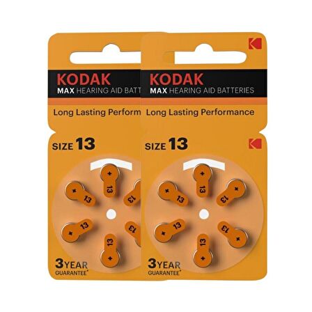 PR 48 13 İşitme Cihaz Pili 6'lı 2 Paket Kodak PR48 Kulak Cihazı Pili 6'lı 2 Paket