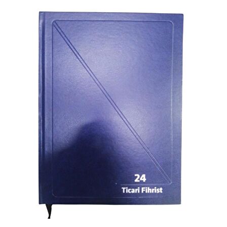 Fihrist Ticari 24'lü 16x23 Lacivert Cilt Bezli 1 Adet Artlantis Ticari Firhist Lacivert 16*23