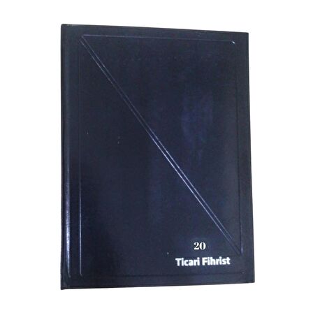 Fihrist Ticari 20'li 16x23 Siyah Cilt Bezli 1 Adet Artlantis Ticari Firhist Siyah 16*23