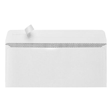 Diplomat Zarf 10.5x24 Cm Beyaz 90 Gr Silikonlu 250'li 1 Paket Artlantis 105*240 Mm Para Zarfı Beyaz 250 li 1 Paket