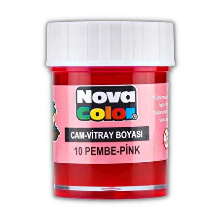 Cam Boyası Vitray Boyası 25 ml 1 Adet Nova Color Su Bazlı Renkli Cam Vitray Boyası 1 Adet 25 ml