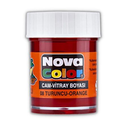 Cam Boyası Vitray Boyası 25 ml 1 Adet Nova Color Su Bazlı Renkli Cam Vitray Boyası 1 Adet 25 ml