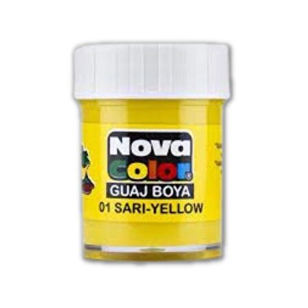 Guaj Boya 25 ml Tek Renk 1 Adet Nova Color Su Bazlı 25 ml Guaj Boya 1 Adet