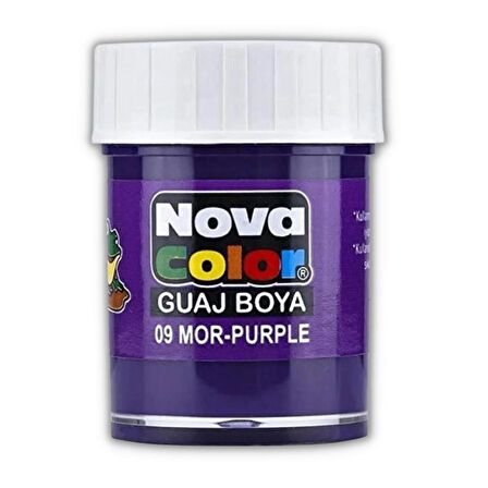 Mor Guaj Boya 25 ml 1 Adet Nova Color Su Bazlı 25 ml Guaj Boya Mor 1 Adet