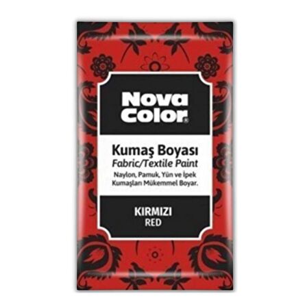 Kumaş Boyası Toz 12 gr 1 Adet Nova Color Toz Kumaş Boyası Kot Pantalon Gömlek Tişört Tekstil Kumaş Boyası 1 Adet