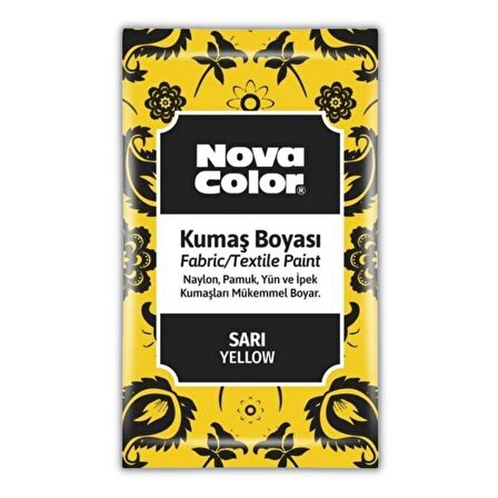 Kumaş Boyası Toz 12 gr 1 Adet Nova Color Toz Kumaş Boyası Kot Pantalon Gömlek Tişört Tekstil Kumaş Boyası 1 Adet