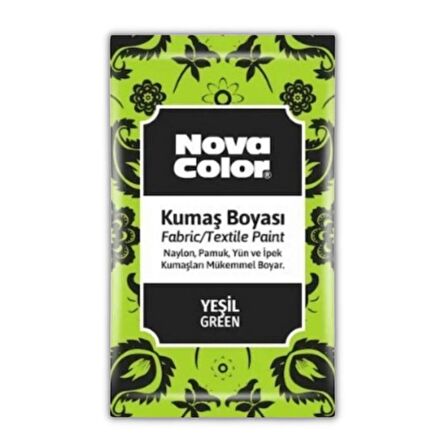 Kumaş Boyası Toz 12 gr 1 Adet Nova Color Toz Kumaş Boyası Kot Pantalon Gömlek Tişört Tekstil Kumaş Boyası 1 Adet