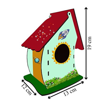 Kuş Evi Ahşap Boyama Seti 1 Paket Arlantis Kendin Yap Kuş Evi Bahçe Dekoru Boyanabilir 1 Paket