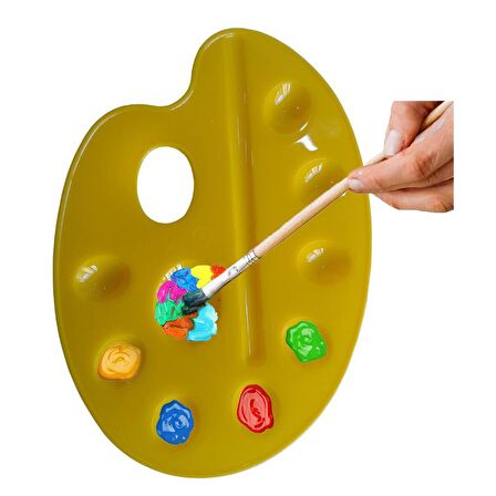 Büyük Resim Paleti Sarı Plastik 1 Adet Artlantis Sarı Resim Palet Büyük 1 Adet