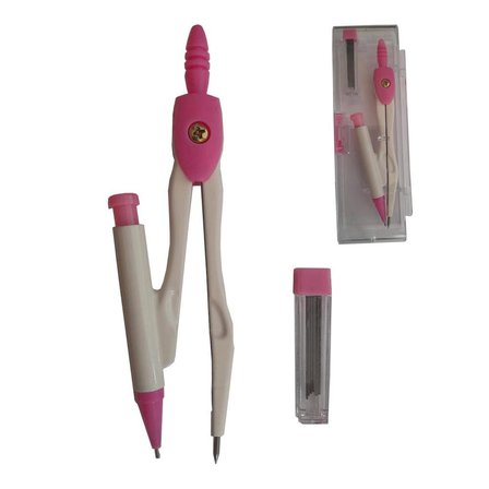 Metal Pergel 0,7 Uçlu Mekanik Pembe 1 Adet Artlantis Öğrenci Teknik Çizim Pergeli Pembe 1 Adet