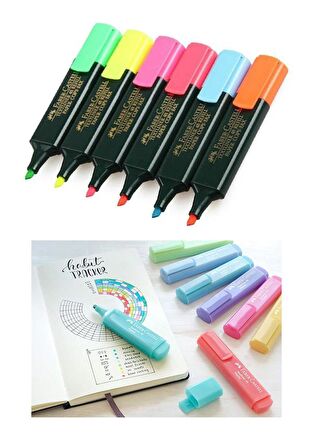Fosforlu Kalem Seti 18 Renk Pastel Neon Metalik 1 Paket İşaret Kalemi