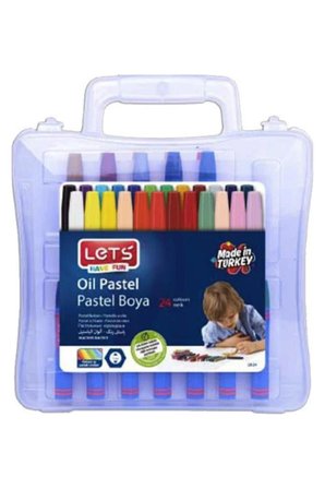 Pastel Boya Plastik Çantalı 24'Lü 1 Paket Lets Pastel Boya Plastik Çantalı 24 Lü 1 Adet