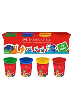 Oyun Hamuru 4 Ana Renk Yeni Formül 1 Paket Faber Oyun Hamuru 4 Renk 1 Adet