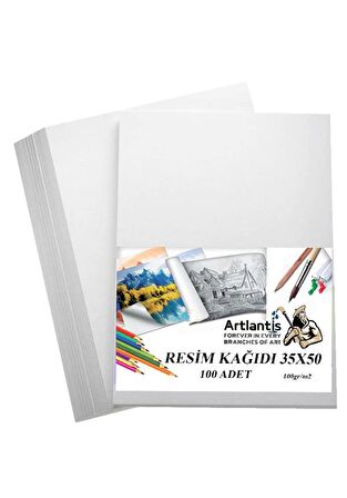 Resim Kağıdı 35x50 100 Lü 100 gr 1 Paket 35*50 Resim Kartonu