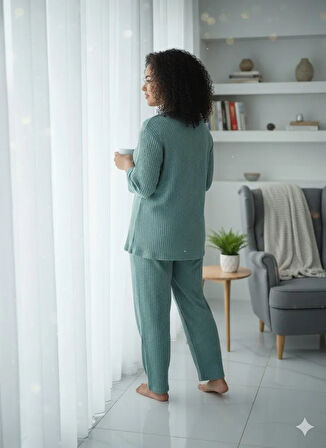 KADIN YEŞİL PUMPKİN PİJAMA TAKIMI