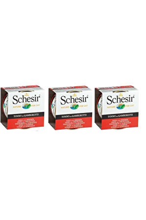 Schesir Ton ve Karides Kedi Konservesi 85 Gr. X 3 Adet