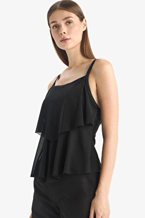 DeFacto Regular Fit Tül Tankini-Fall in Love E3293AX25SMBK81