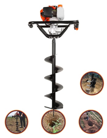 İtaly LMB-S52 Toprak Burgu Zemin Delme Delik Açma Makinası 52cc+ Delme Ucu 150 Mm Hediyeli