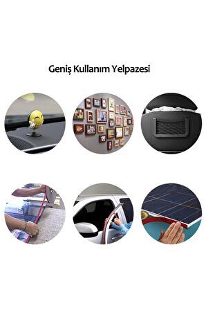 15 Metre 10mm Çift Taraflı Slikon Bant Ultra Güçlü Dayanıklı Şeffaf