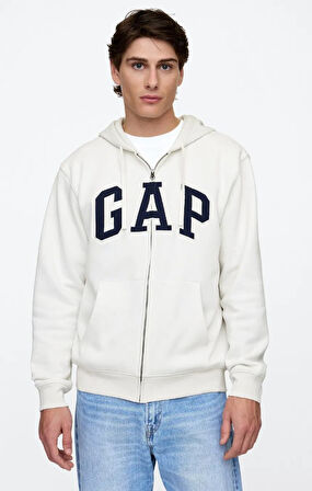 Gap V-Heritage Gap Logo Fz-Snl 674144 Erkek Kapüşonlu Fermuarlı Sweatshirt