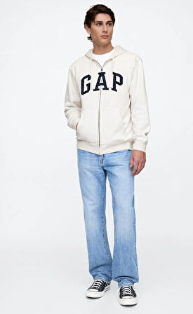 Gap V-Heritage Gap Logo Fz-Snl 674144 Erkek Kapüşonlu Fermuarlı Sweatshirt