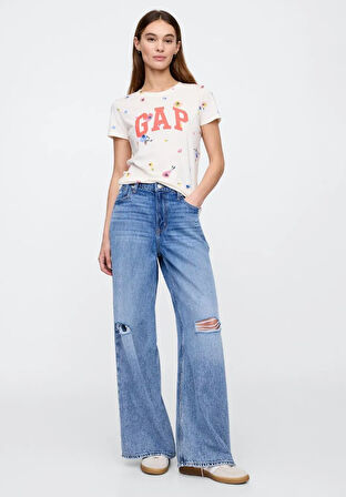 Gap Logo T-Shirt V-Ss Logo Classic Tee Kadın 729555015 Tişört