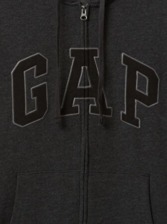 Gap V-Frch Ft Herıtage Logo Po Fz - 868454012 Erkek Kapüşonlu Fermuarlı Sweatshirt