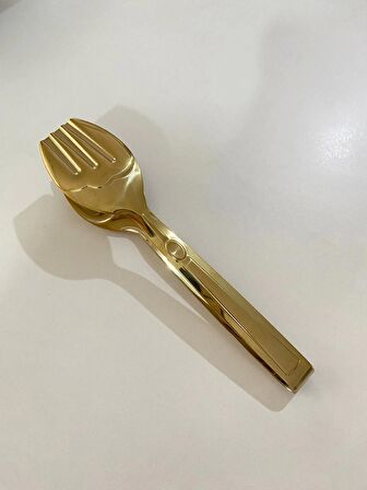 Paslanmaz Çelik Gold Mutfak Maşası, Barbekü Servis Maşası Pasta Maşası Büyük