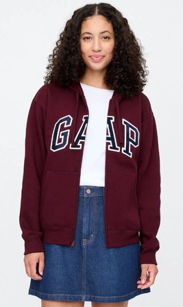 Gap V-Gap Logo Fleece Herıtage Fz Hd 678782 Hoodie Kapüşonlu Fermuarlı Kadın Sweatshirt