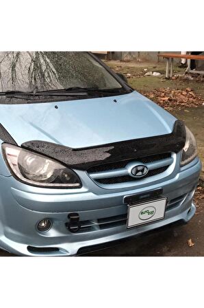 Hyundai Getz Ön Kaput Koruma Rüzgarlığı 3mm Akrilik (abs) Parlak Siyah Deflektör 2006-2011