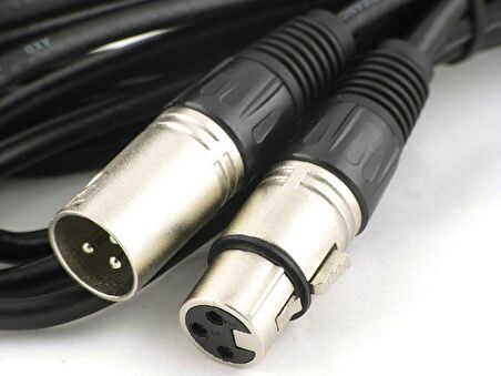 Xlr Kablo Dişi-Erkek 30 cm stereo balanslı kablo