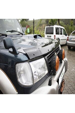 Hyundai Galloper Ön Kaput Koruma Rüzgarlığı 3mm Akrilik (abs) Parlak Siyah Deflektör 1997-03