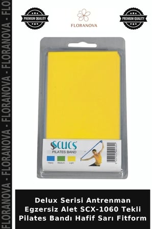 Delux Serisi Antrenman Egzersiz Alet SCX-1060 Tekli Pilates Bandı Hafif Sarı Fitform