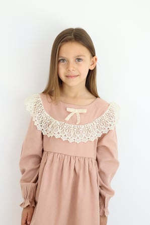 Fiyonk Detaylı Elbise 1-8 Yaş