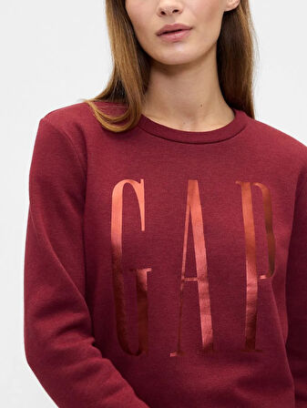 Gap Doorbuster Logo Sweatshirt 800444 Bisiklet Yaka Fleece Sweatshirt Kadın Sweatshirt