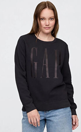 Gap Doorbuster Logo Sweatshirt 800444 Bisiklet Yaka Fleece Sweatshirt Kadın Sweatshirt
