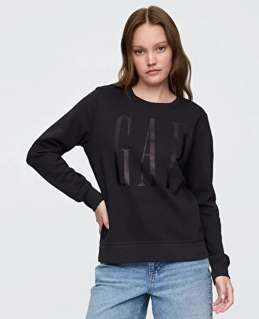 Gap Doorbuster Logo Sweatshirt 800444 Bisiklet Yaka Fleece Sweatshirt Kadın Sweatshirt