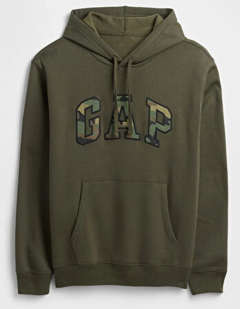 Gap Relaxed Gap Logo Camo Fıll 799757 Erkek Kapüşonlu Sweatshirt