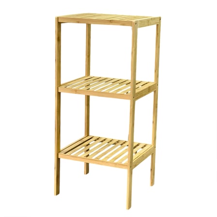 3 Katlı Çok Amaçlı Ahşap Bambu Raf Organizer 36x32x80 cm