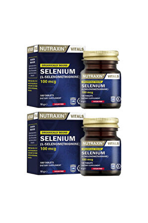Nutraxin Selenium 100 mcg 100 Tablet 2 Adet