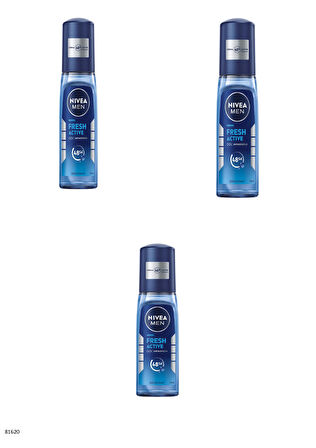 81620 NIVEA MEN Fresh Active Pump Sprey  3 ADET