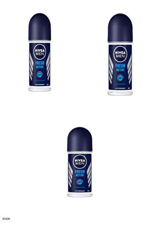 82808 NIVEA MEN FRESH ACTIVE ROLL-ON  3 ADET