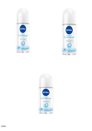 82809 NIVEA FRESH NATURAL ROLL-ON  3 ADET
