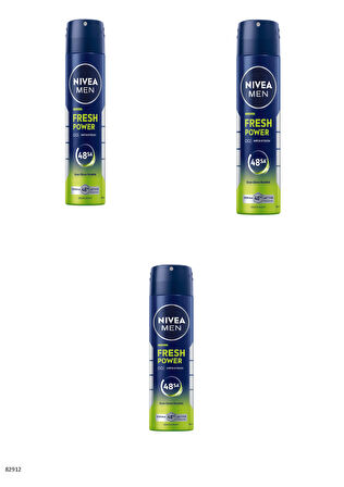 82912 NIVEA MEN FRESH POWER SPREY  3 ADET