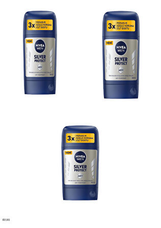 83181 NIVEA MEN SILVER PROTECT STICK  3 ADET
